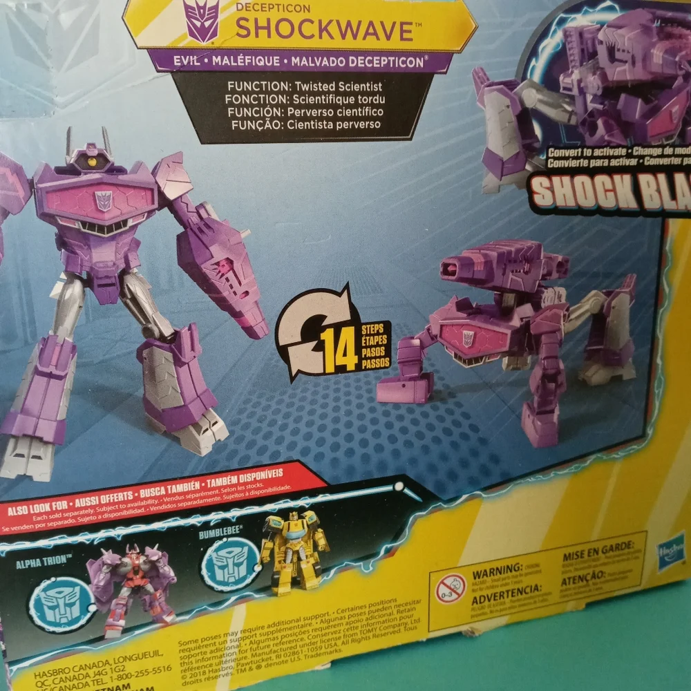 Transformers Cyberverse Power of the Spark Shockwave  Purple Shock Blast New
